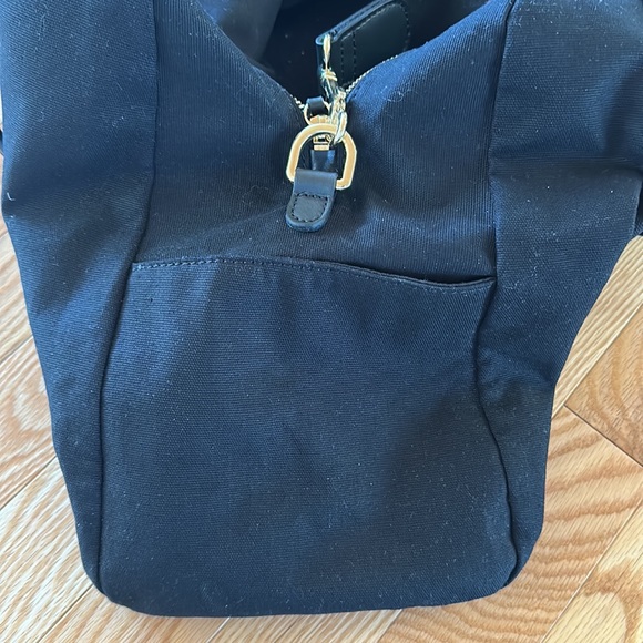 Cuyana Canvas Leather Trim Weekender Travel Carryon Overnight Bag Black - Picture 9 of 9